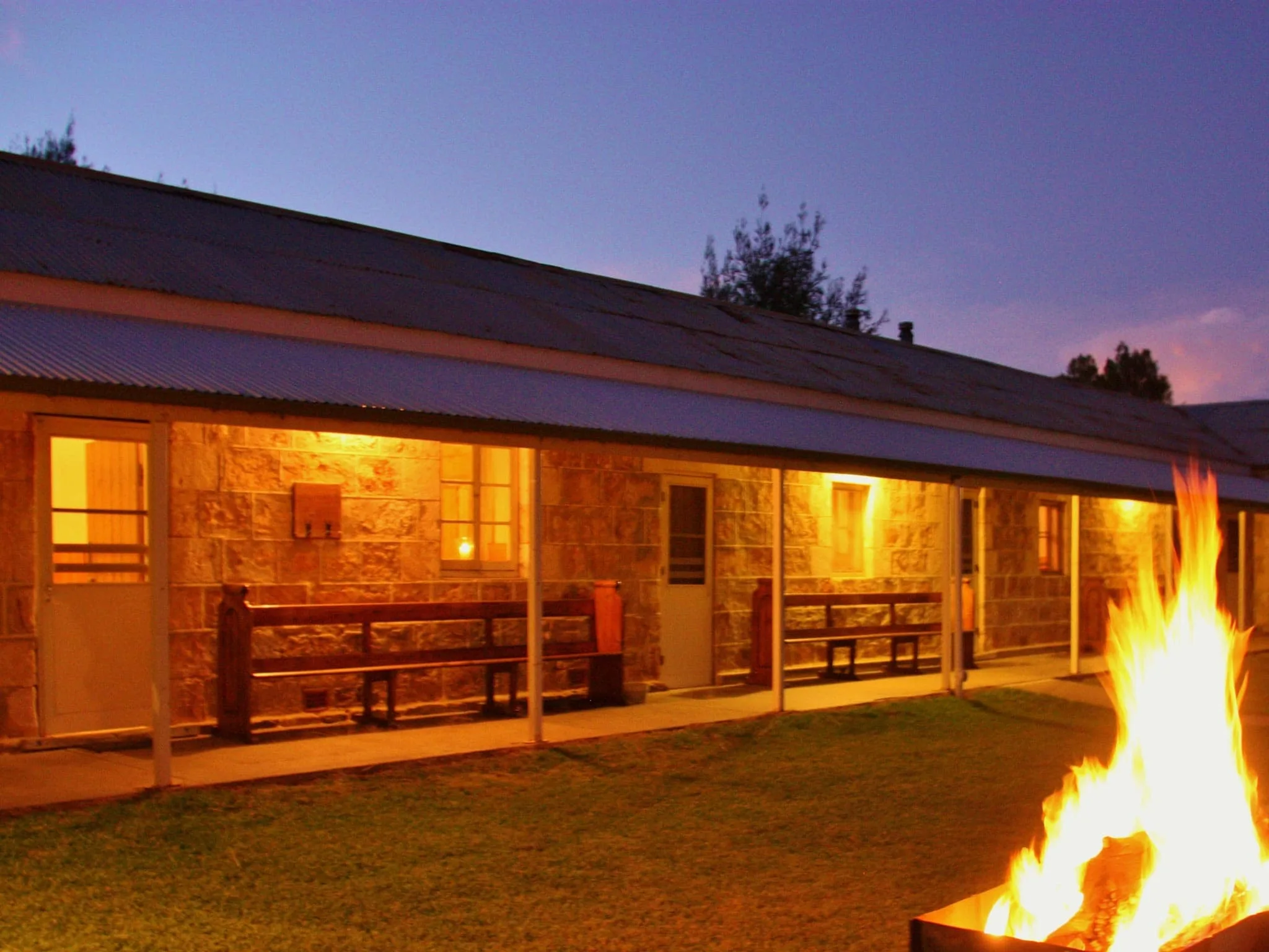 Bungaree Station Bonfire At Bungaree Station