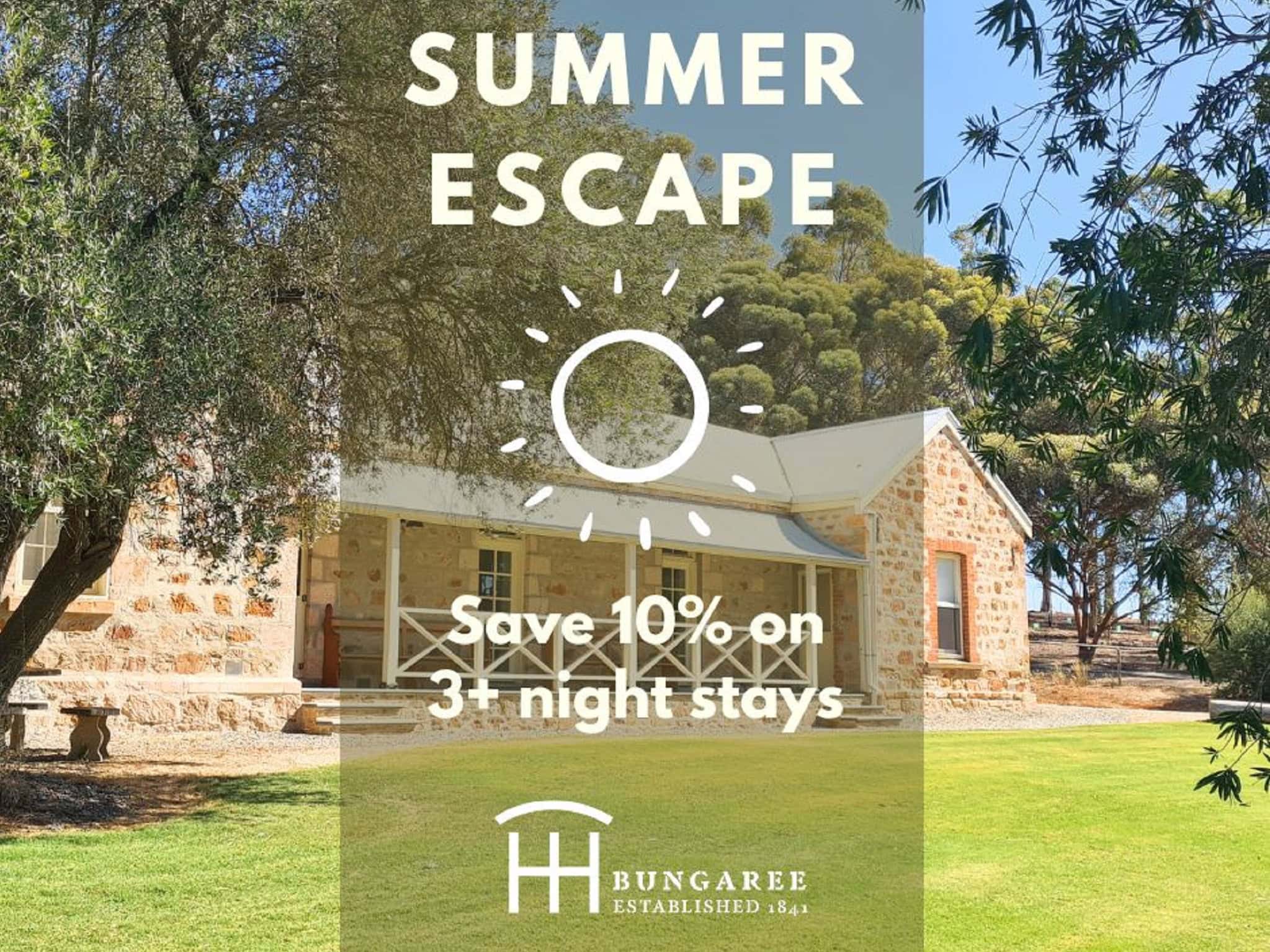 Summer Accommodation Special at Bungaree Station